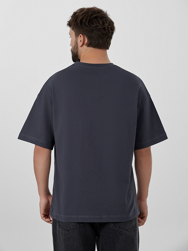 Футболка мужская серая с надписью