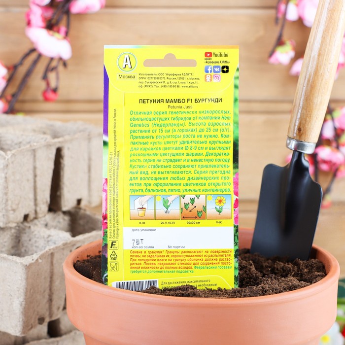 Семена Петуния Мамбо F1 бургунди многоцветковая, 7