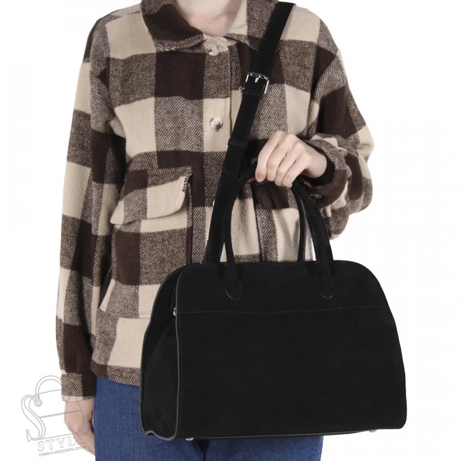 Сумка женская кожаная 6829NNAA black Natale Navetta/50(дефект)