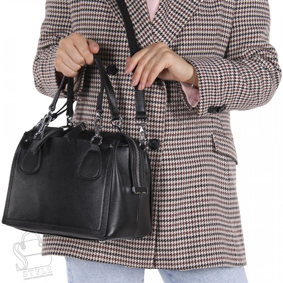 Сумка женская кожаная 0913CH black Polina&Eiterou/30