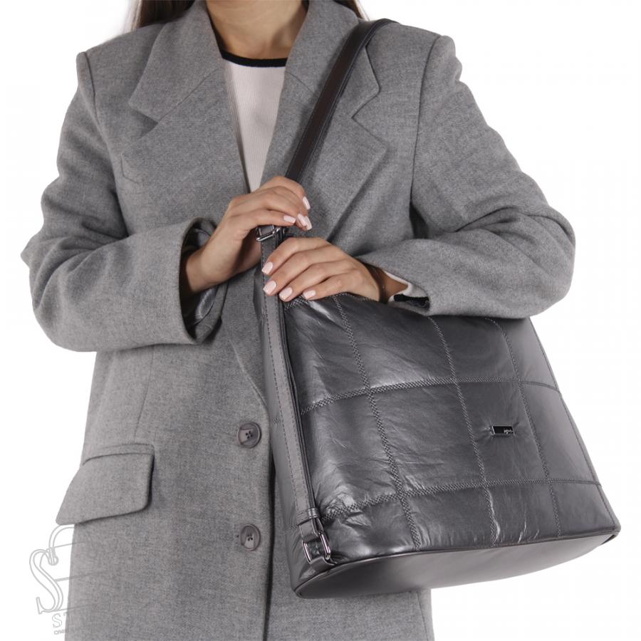 Сумка женская 69192 silver gray Velina Fabbiano-Safena/30