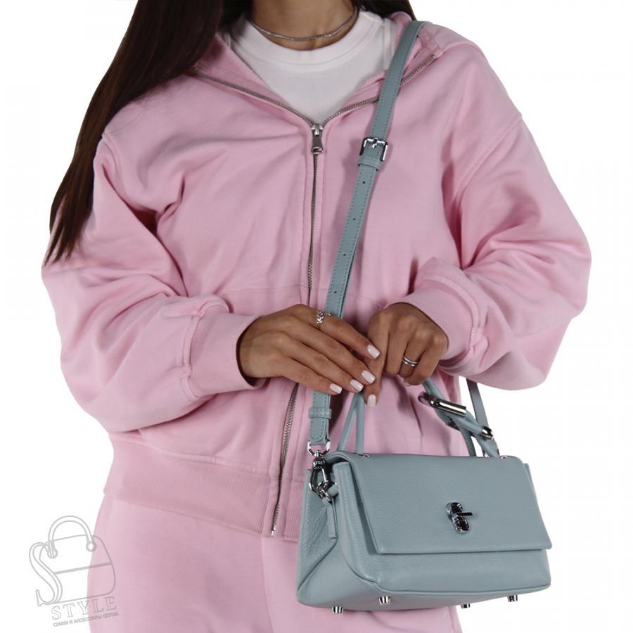 Сумка женская кожаная 8062Q turquoise Polina&Eiterou/30