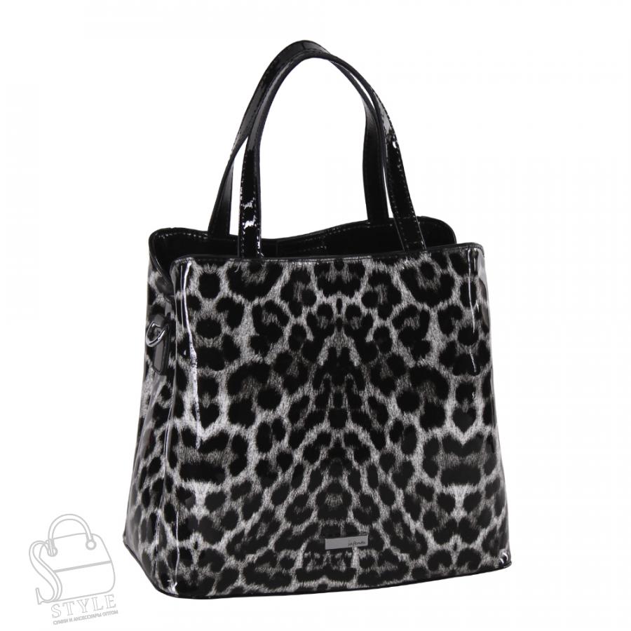 Сумка женская кожаная 98283 leopard black white Velina Fabbiano-Safenta/30 в Новосибирске