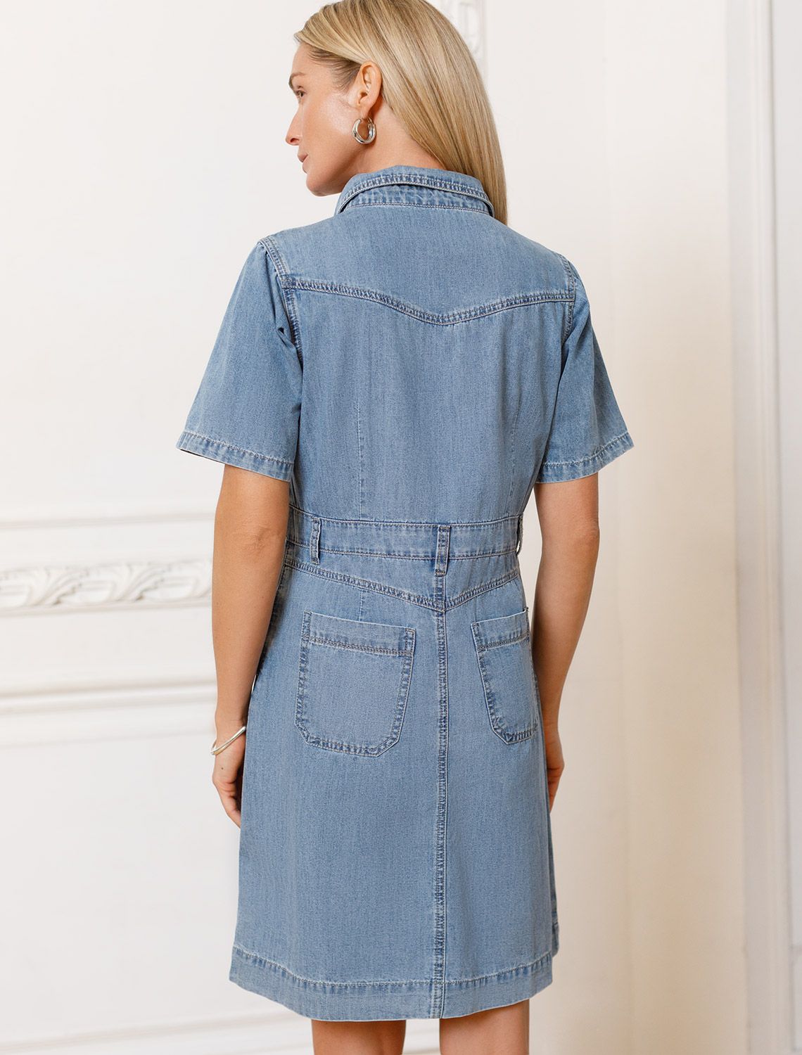 Ст.цена 3890р Платье из тонкого денима D52.010 синий