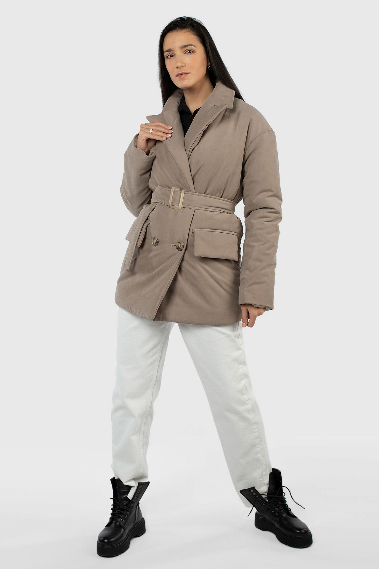 05-2121 Куртка женская зимняя (пояс)