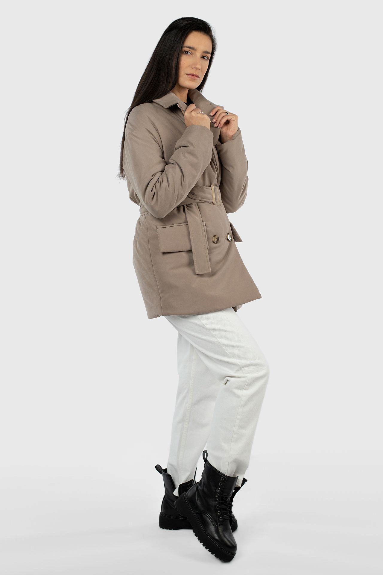 05-2121 Куртка женская зимняя (пояс)