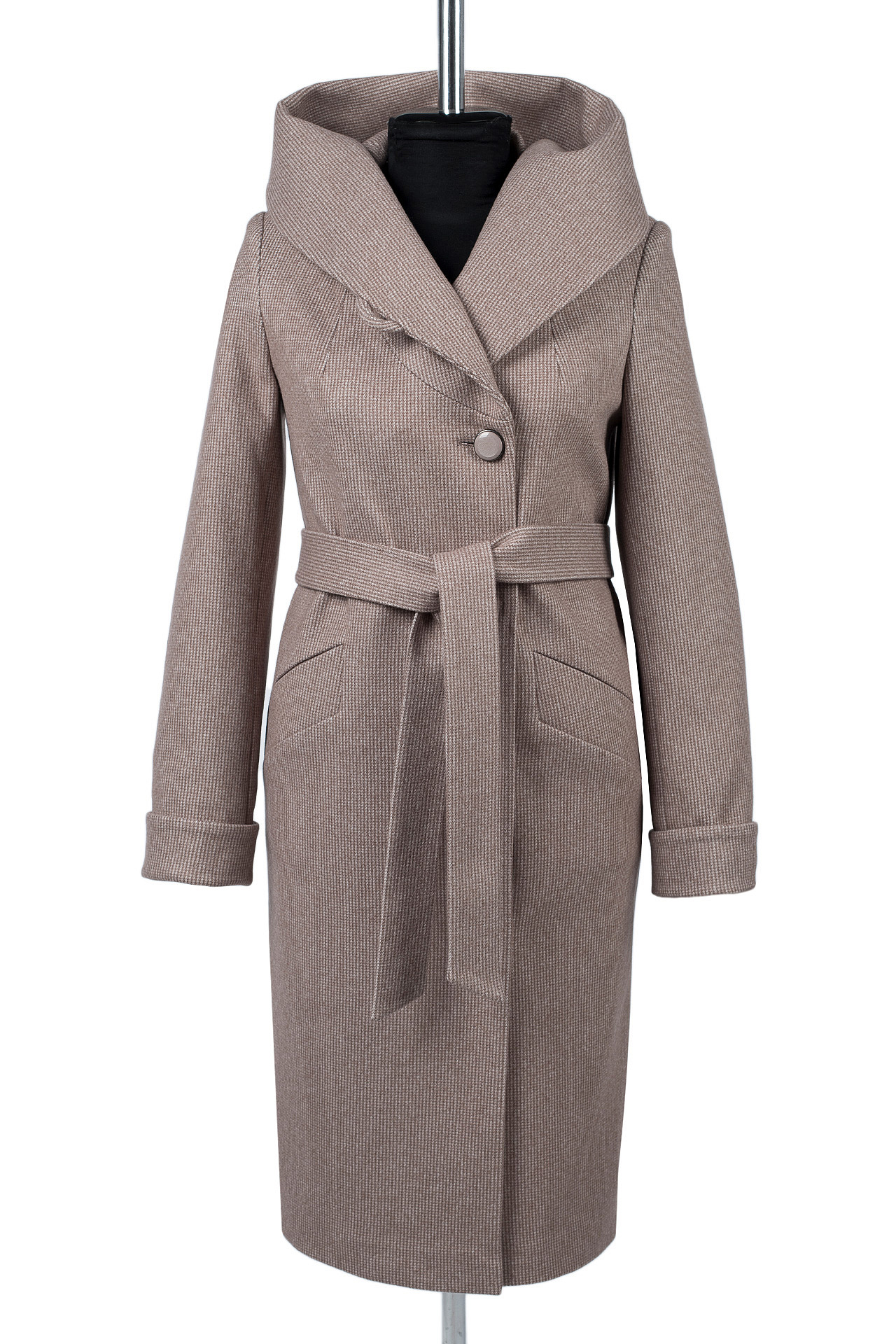 01-12256 Пальто женское демисезонное (пояс)