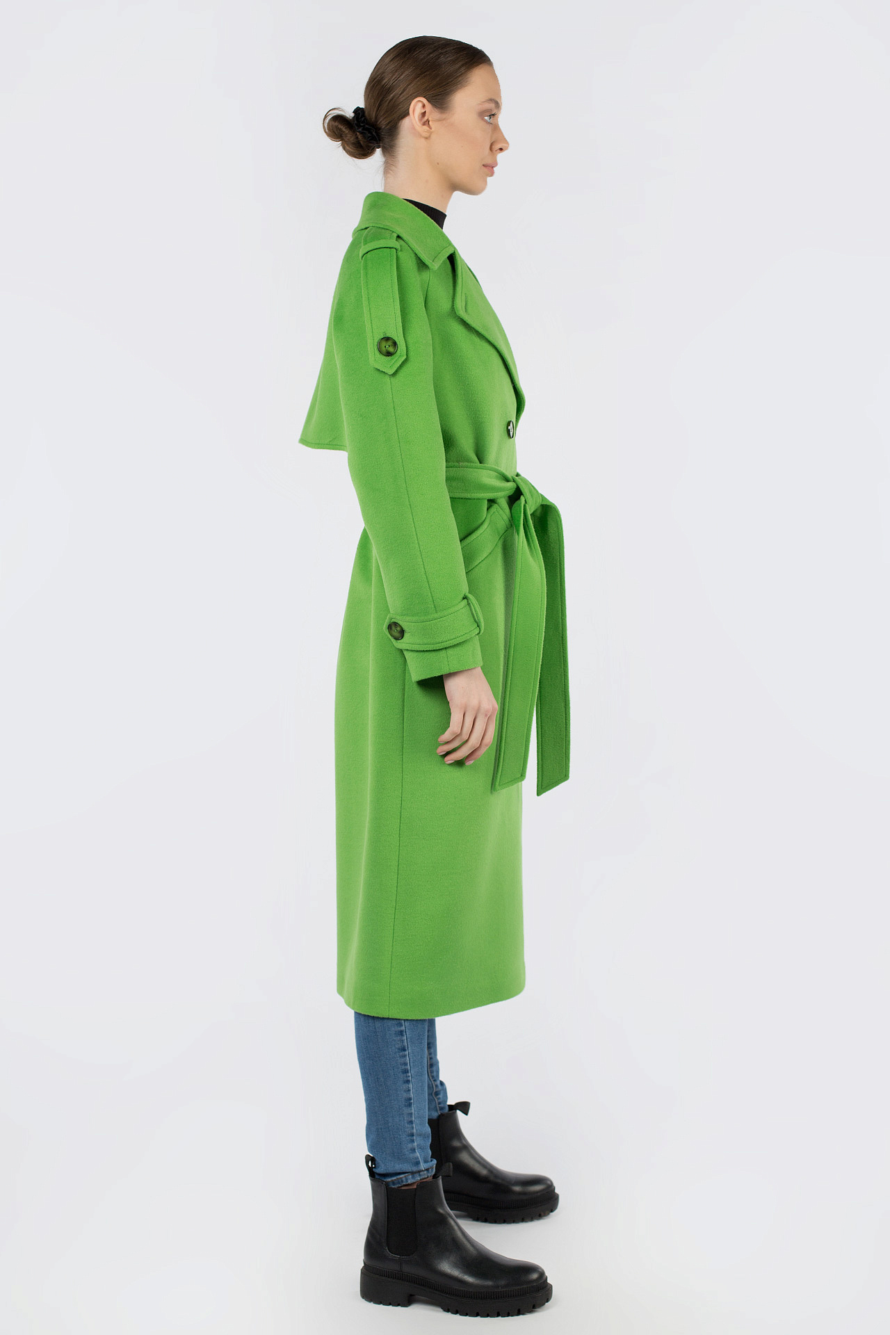 01-11366 Пальто женское демисезонное (пояс)