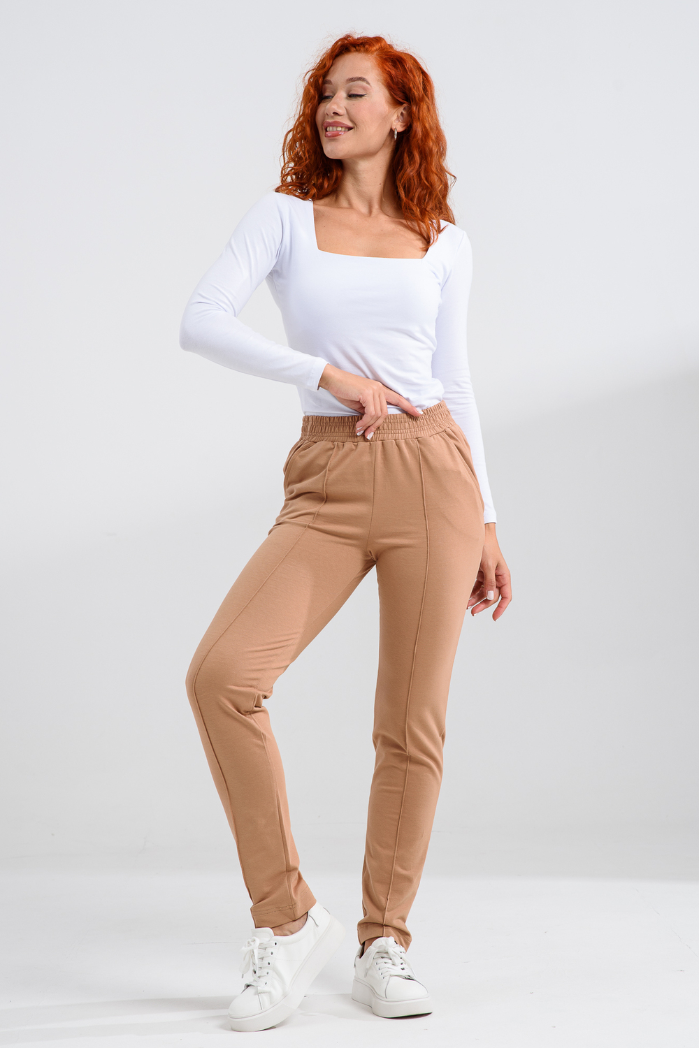 Женские брюки 67169/1О / капучино