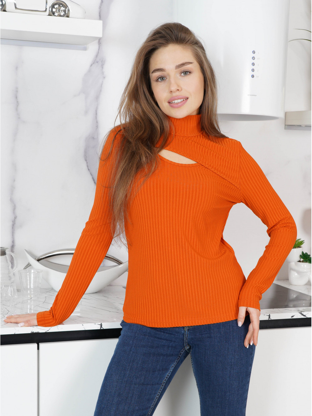 Женская водолазка Марсель / Рыжий