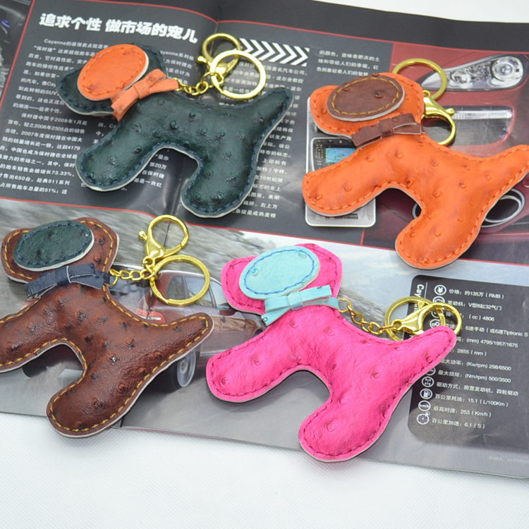 Брелок с карабином кожзам