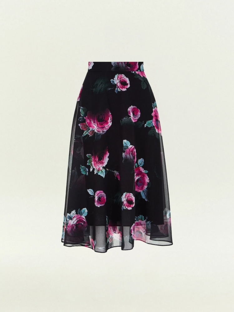 Юбка миди из шифона с цветочным принтом ,
100% полиэстер ,