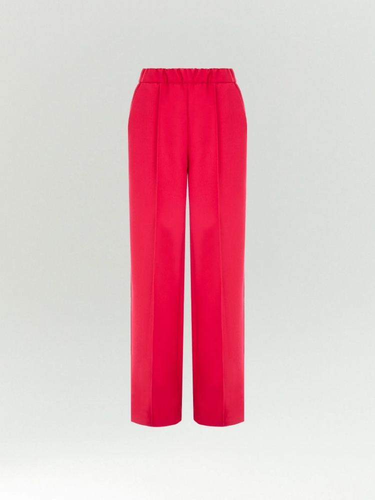 Брюки широкого кроя на резинке ,
71% полиэстер, 24% вискоза, 5% эластан ,