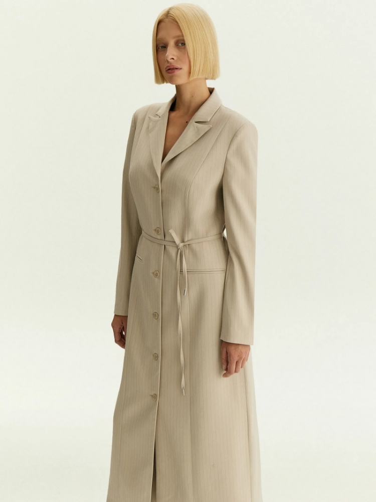 Жакет-платье макси в полоску ,
63% полиэстер, 35% вискоза, 2% эластан ,