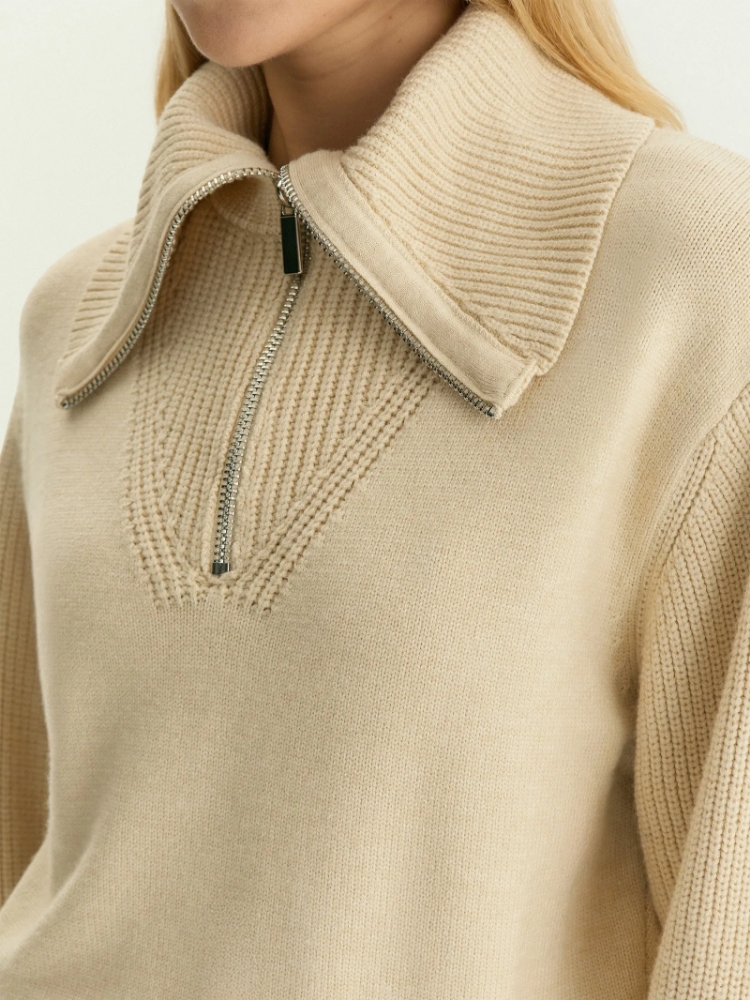 Свитер с отложным воротником ,
50% вискоза, 28% полиэстер, 22% нейлон ,