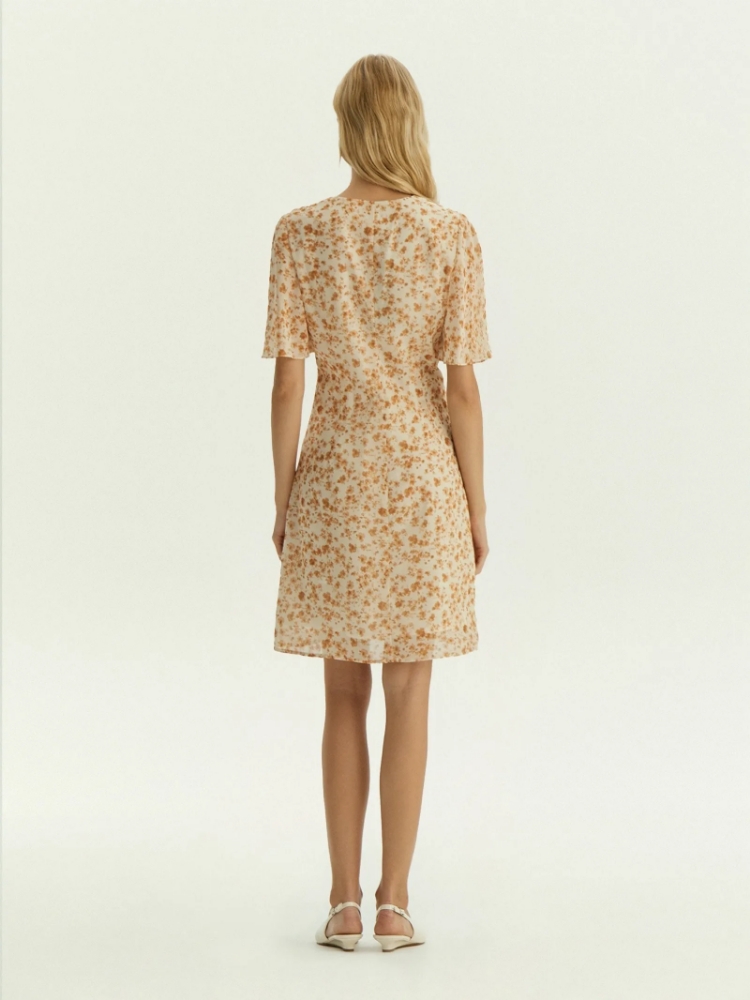 Платье мини из шифона с цветочным принтом ,
100% полиэстер ,