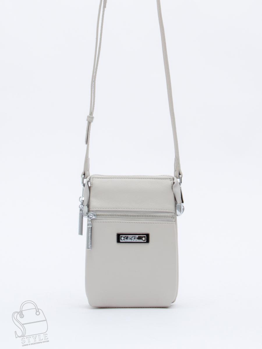 Сумка женская кожаная 0782CH l.gray Polina&Eiterou