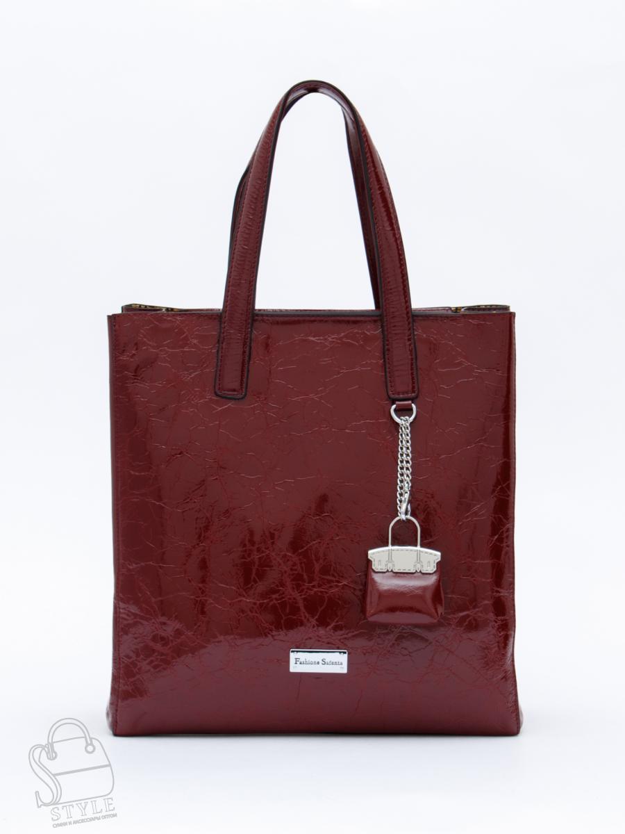 Сумка женская кожаная 91147SP wine red Velina Fabbaino-Safenta