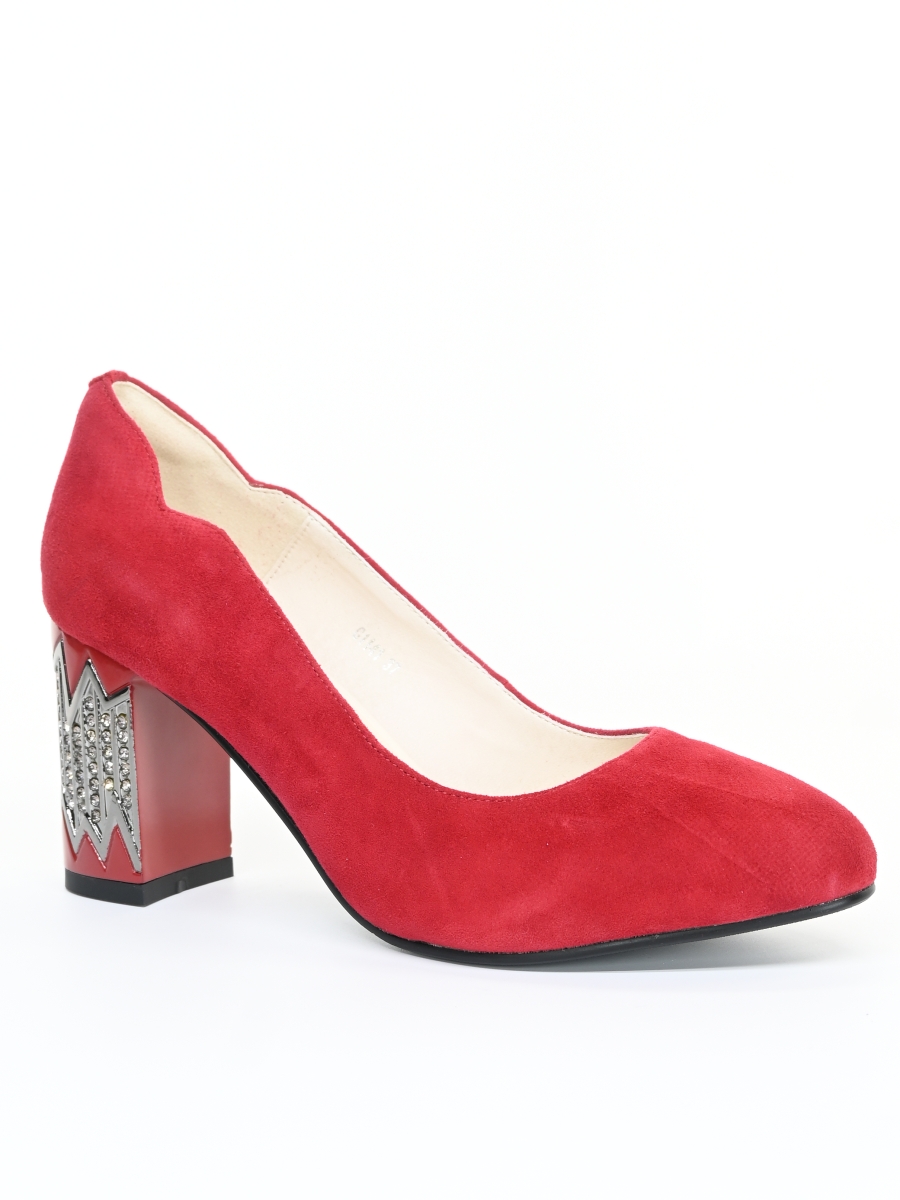 G1141B Туфли жен нат замш красн нат кож (42)