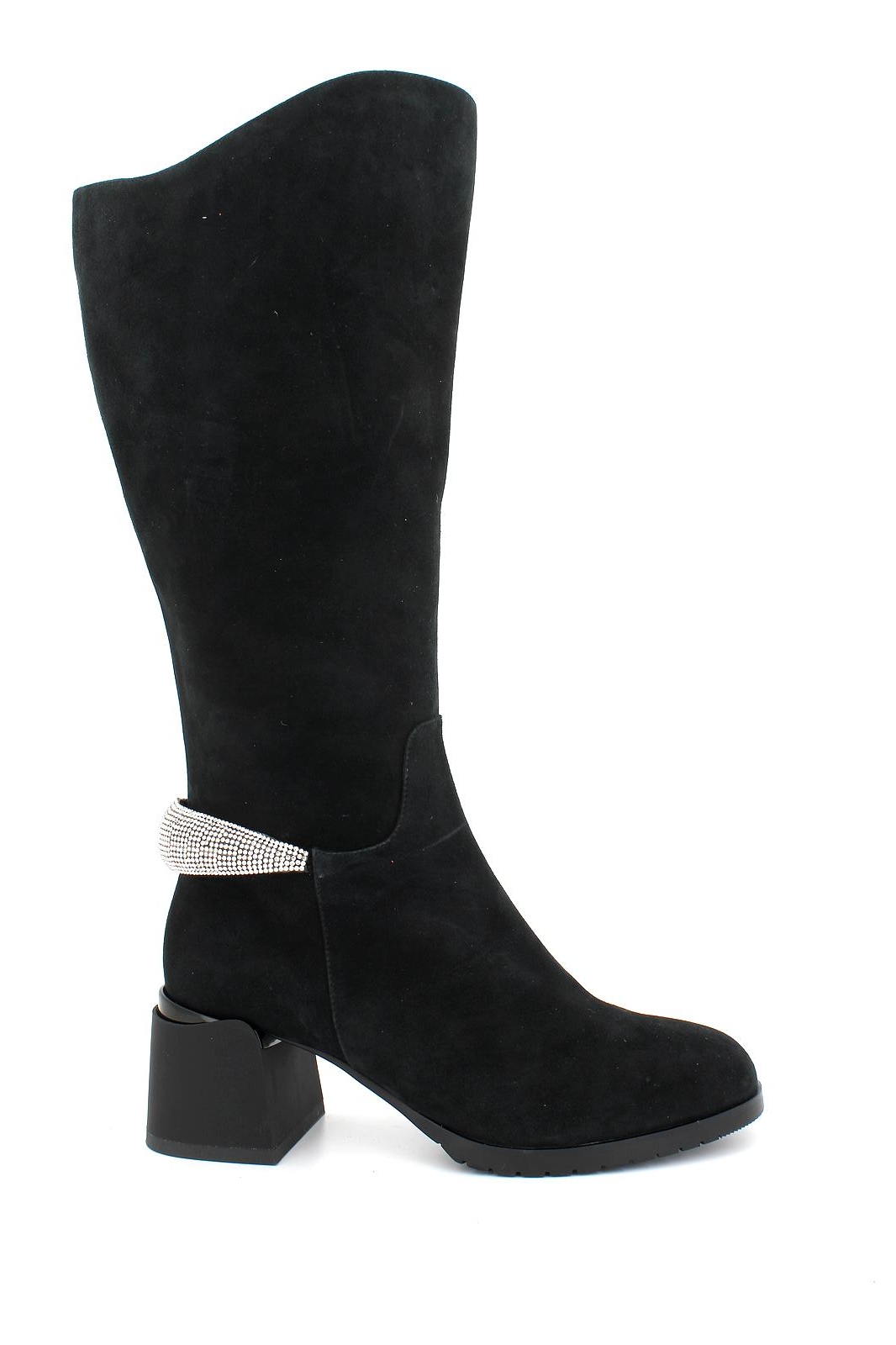 G75 Сапоги жен нат замш черн байка 14 (40)