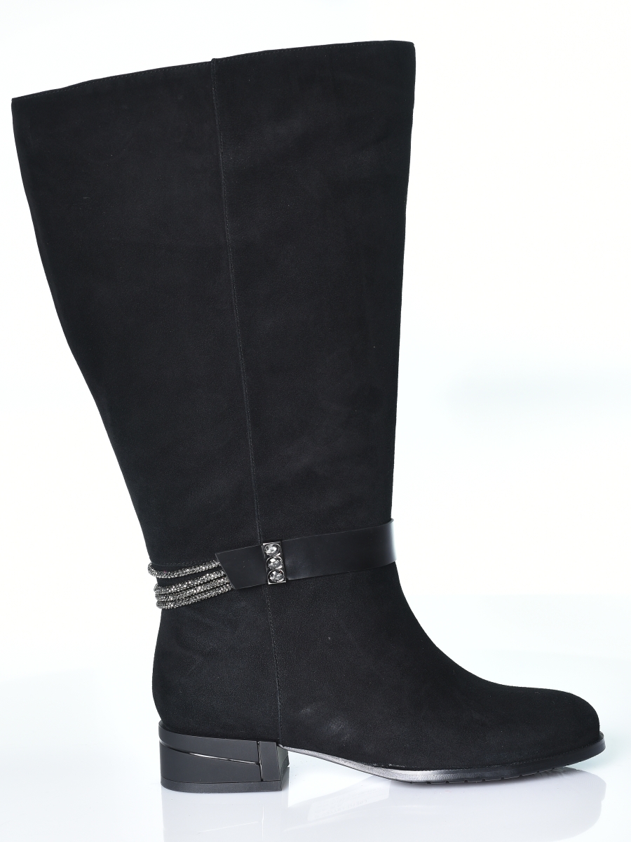 G768E Сапоги жен нат нат замш чёрн евромех (39)