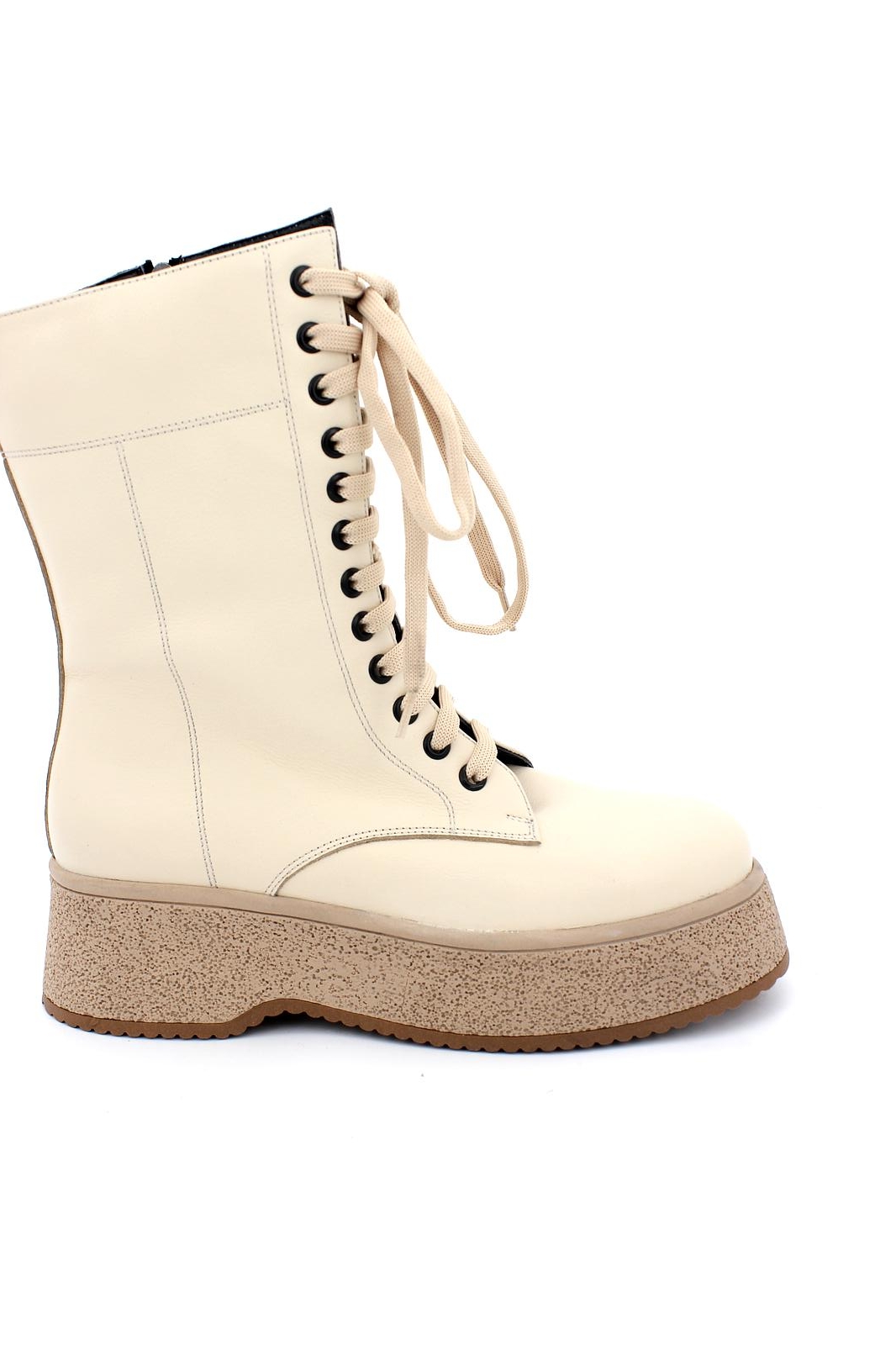 R12846SB П/сапоги жен нат кож беж шерсть (40)