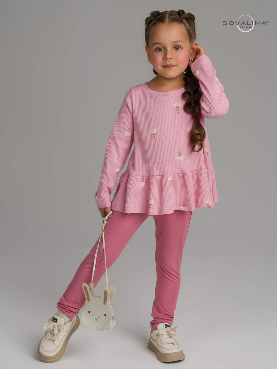 Костюм Алиса астра на пудре-сухая роза