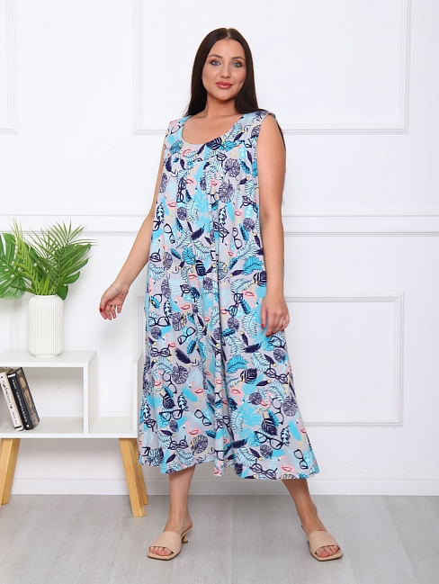 Женский сарафан М-170 / фламинго