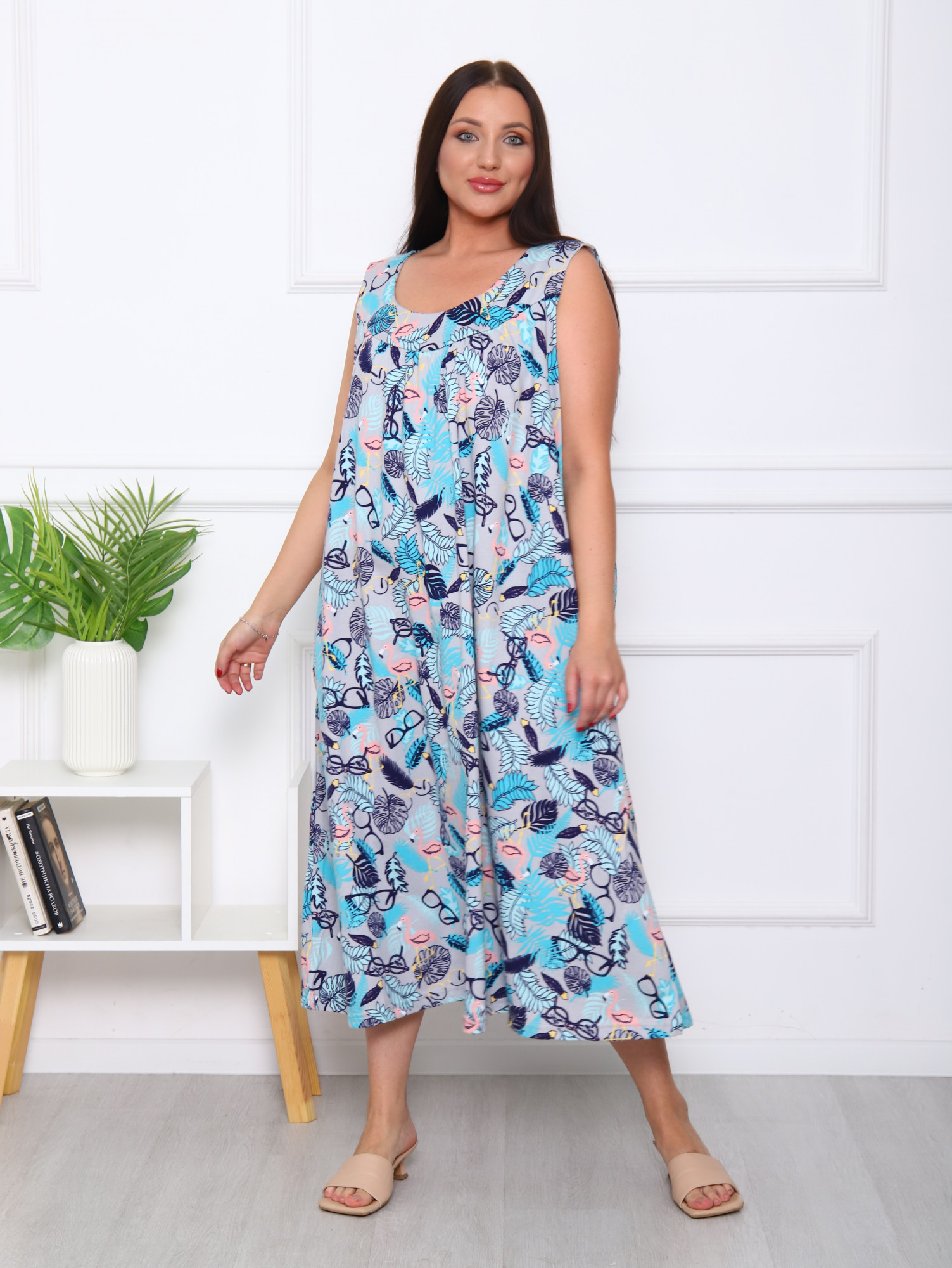 Женский сарафан М-170 / фламинго