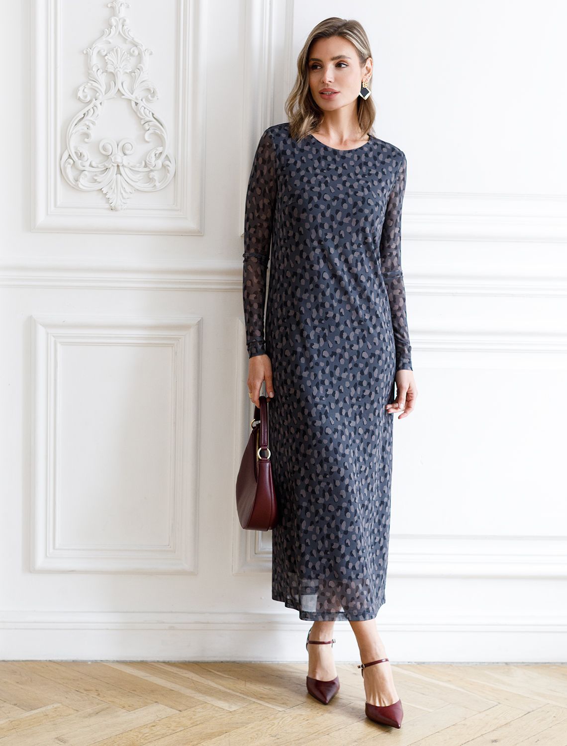 Платье из сетки с подкладкой