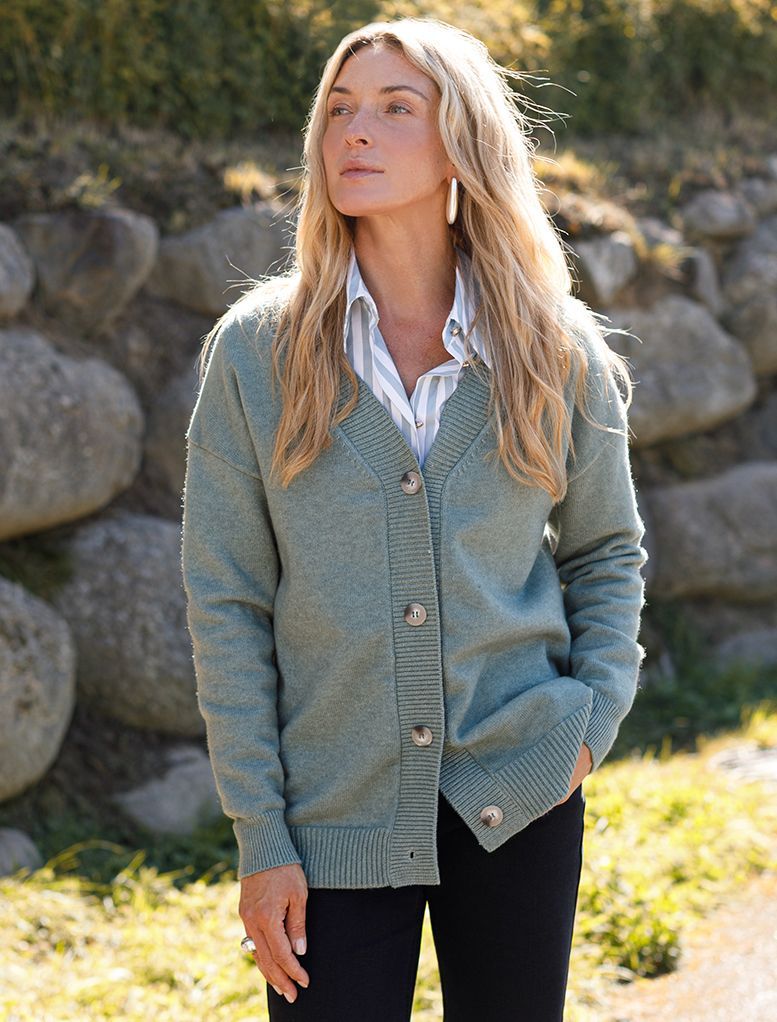 Кардиган из пряжи с кашемиром