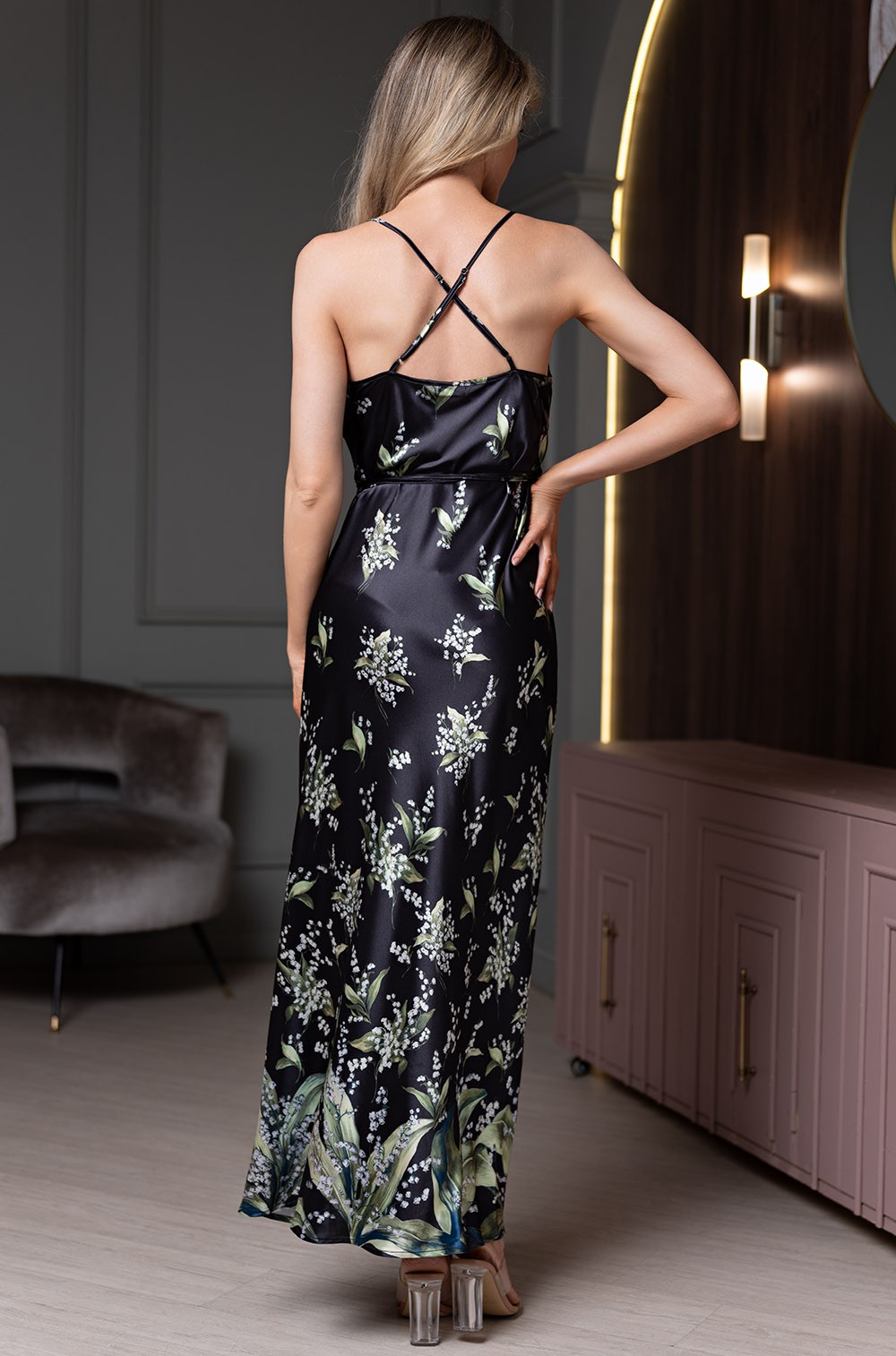 Lurdes 4559 Запашное эффектное длинное платье Mia-Amore