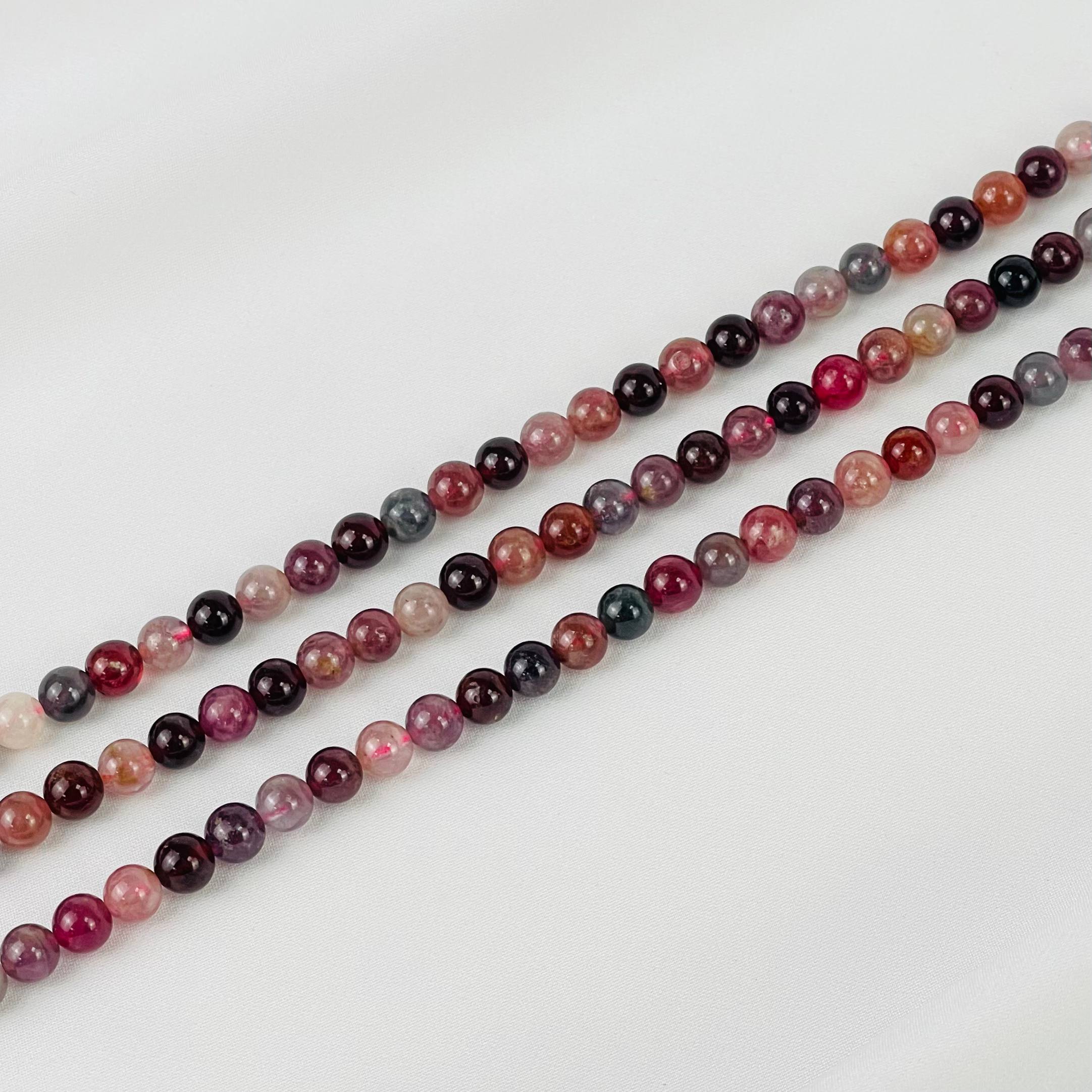 Радуга Самоцветов Бусины для украшений из Шпинели микс (56 бусин)