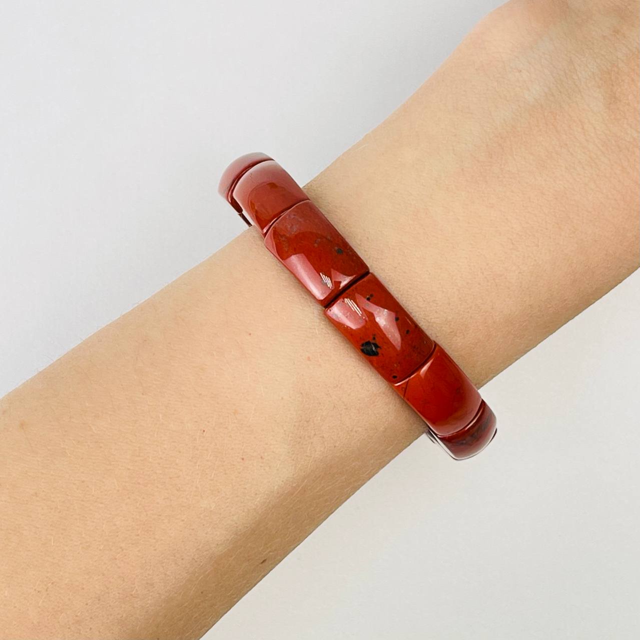 Радуга Самоцветов Браслет из кирпичной Яшмы