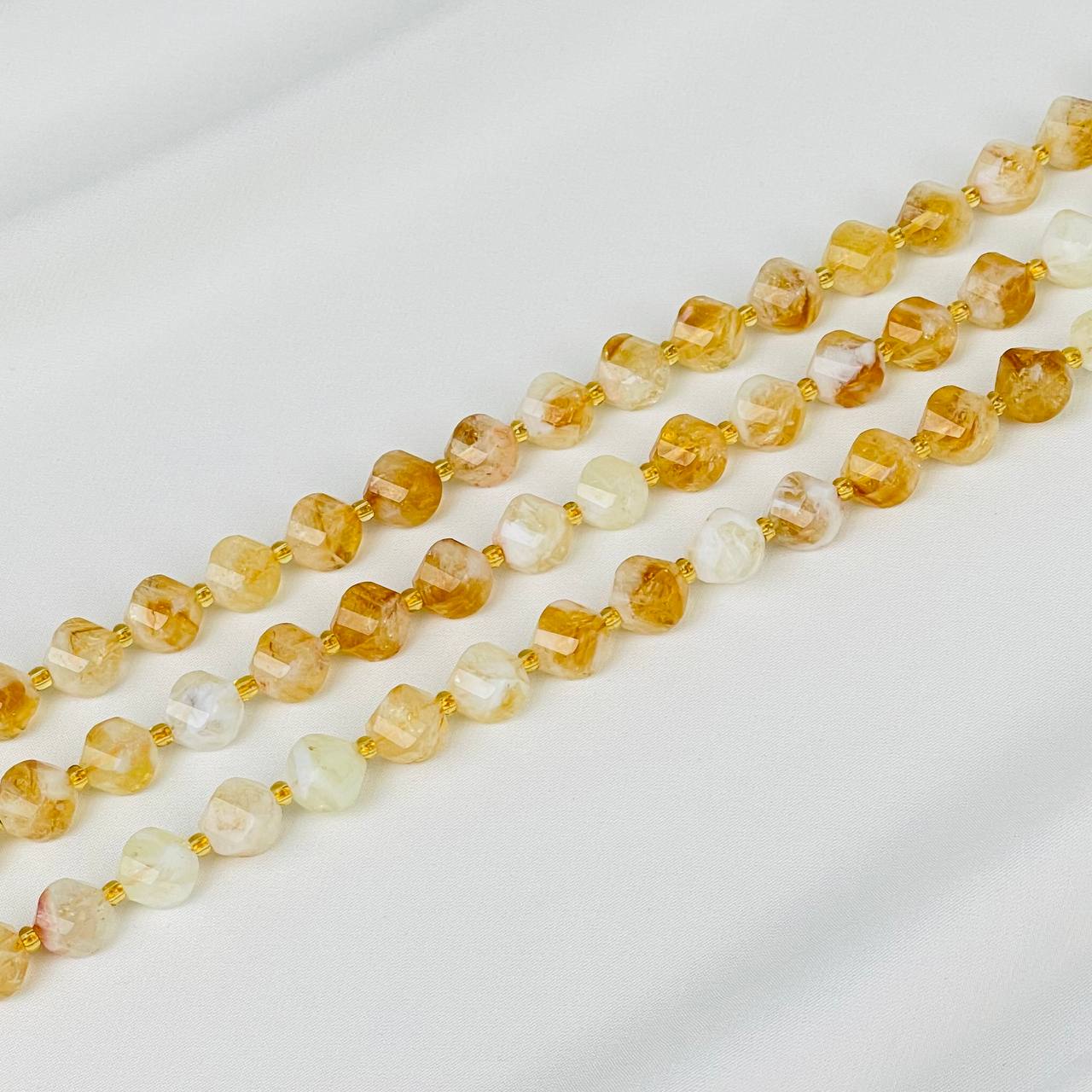 Радуга Самоцветов Бусины для украшений из Цитрина (32 бусины)