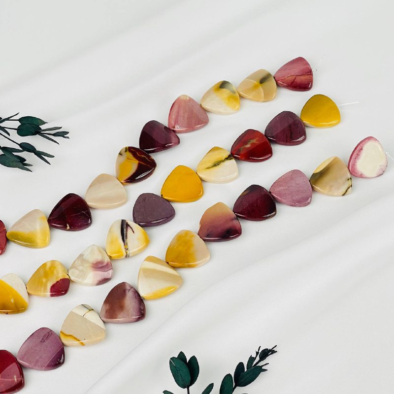 Радуга Самоцветов Бусины для украшений из Яшмы (Мукаит)