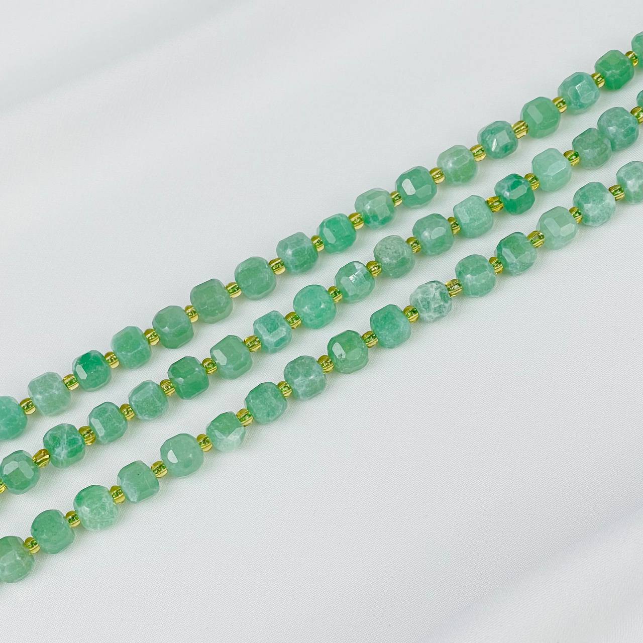 Радуга Самоцветов Бусины для украшений из Авантюрина (40 бусин)