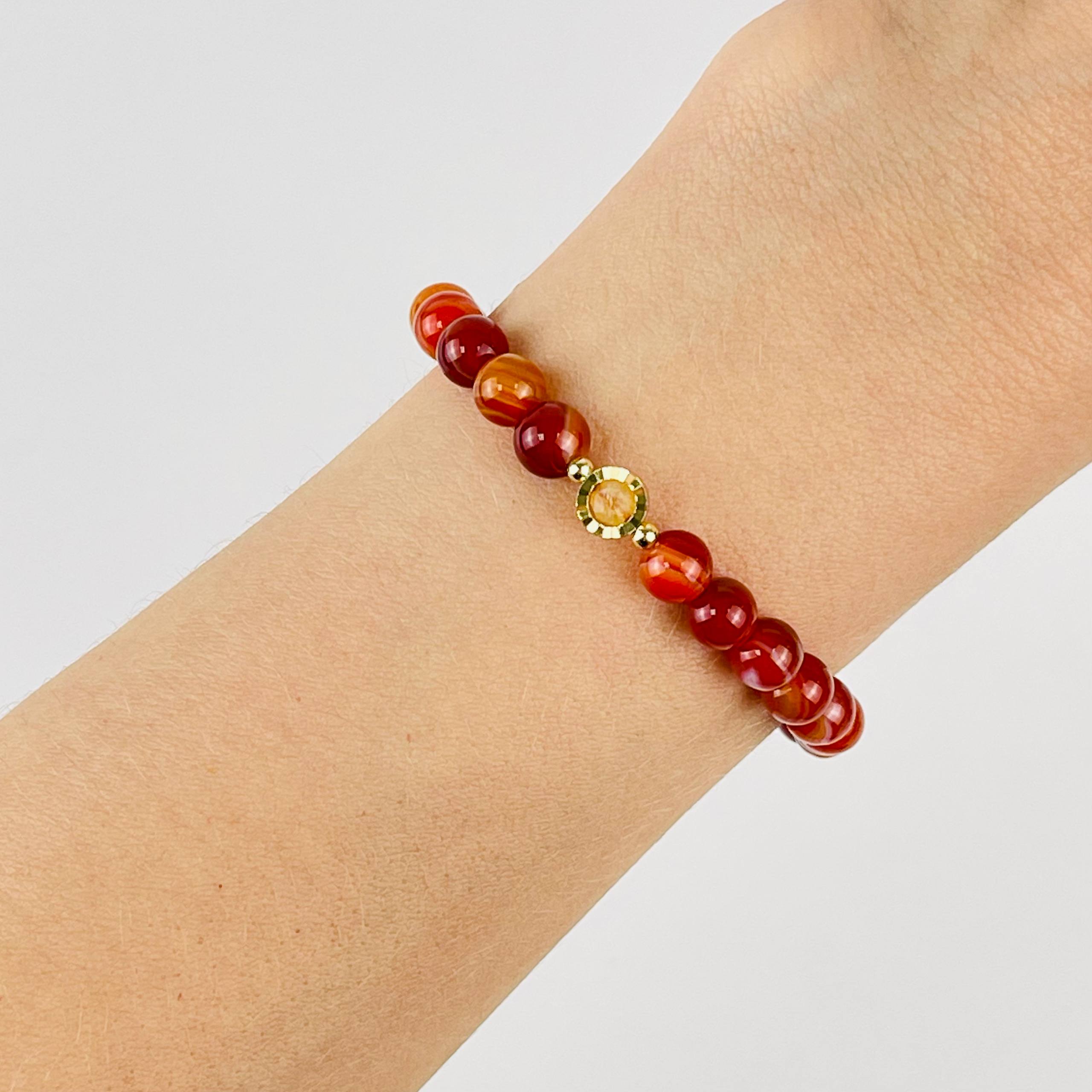 Радуга Самоцветов Браслет из Сардоникса и Цитрина