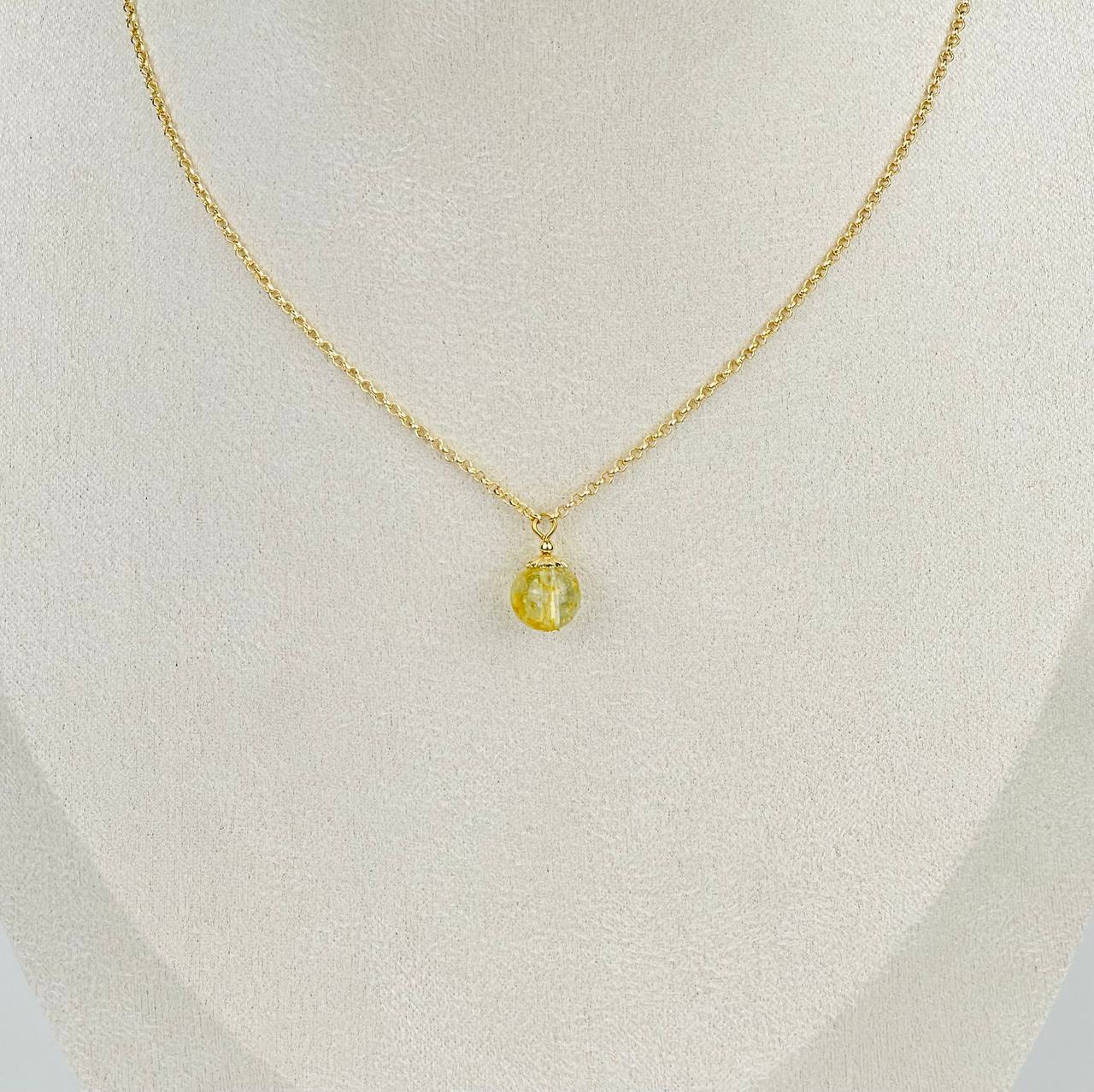 Радуга Самоцветов Кулон на цепочке из Топаза