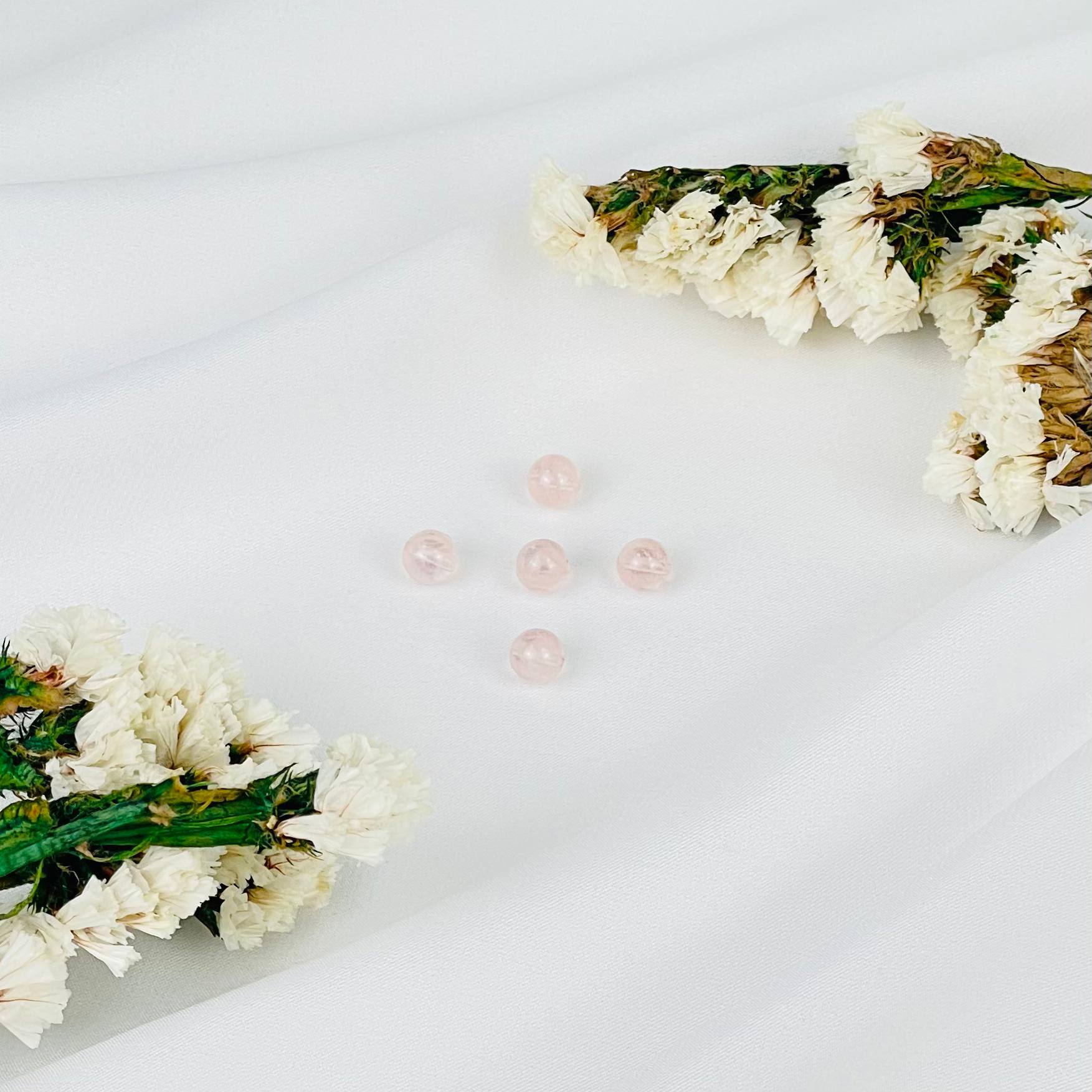 Радуга Самоцветов Бусины для украшений из Морганита (5 шт)