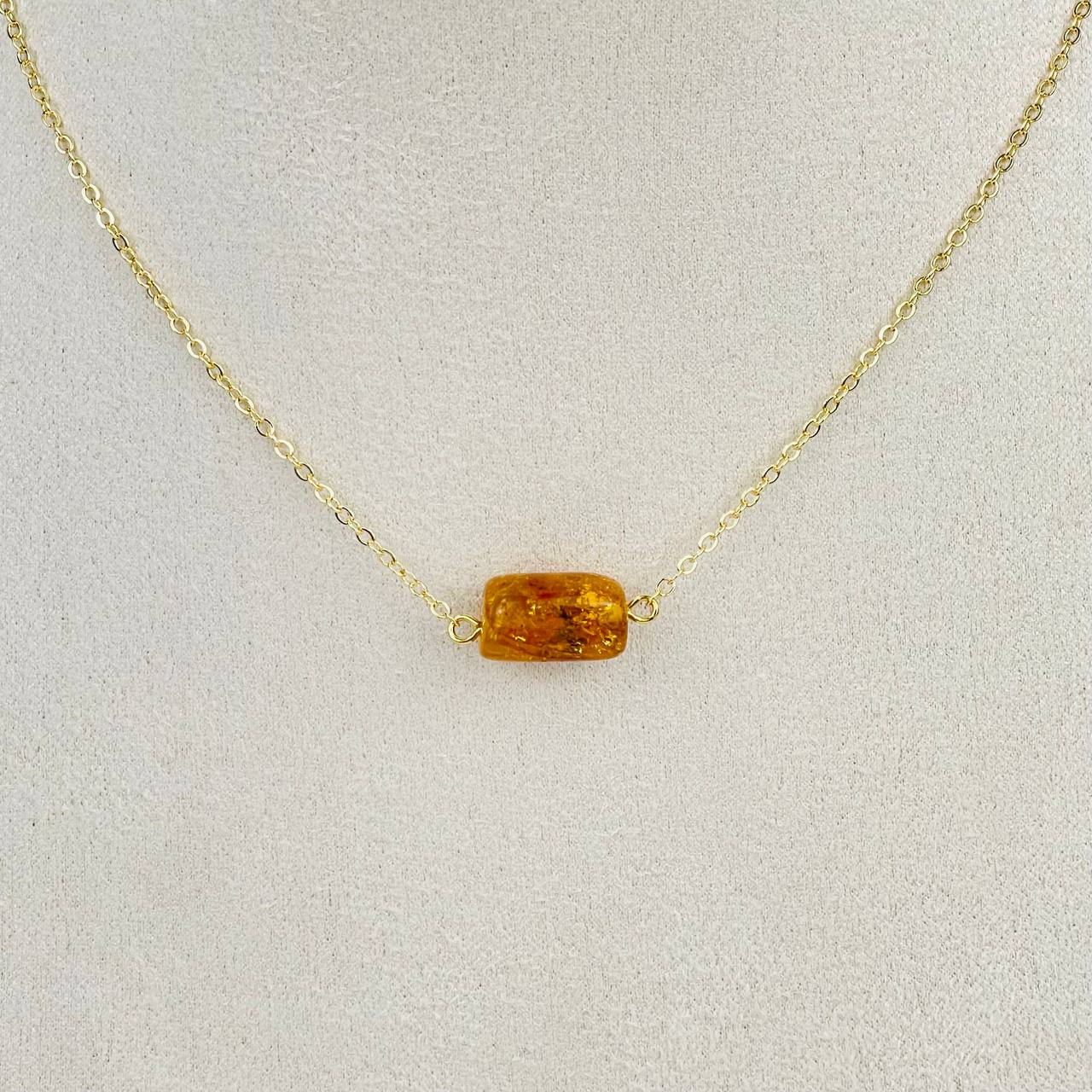 Радуга Самоцветов Кулон на цепочке из Янтаря