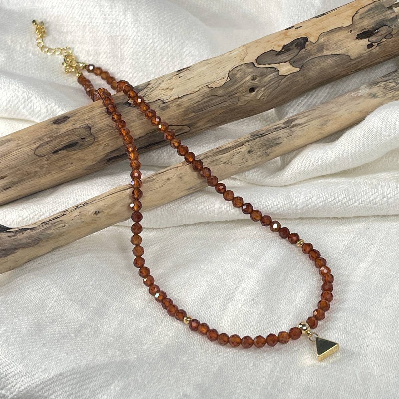 Радуга Самоцветов Колье из Граната (Спессартин) с подвеской