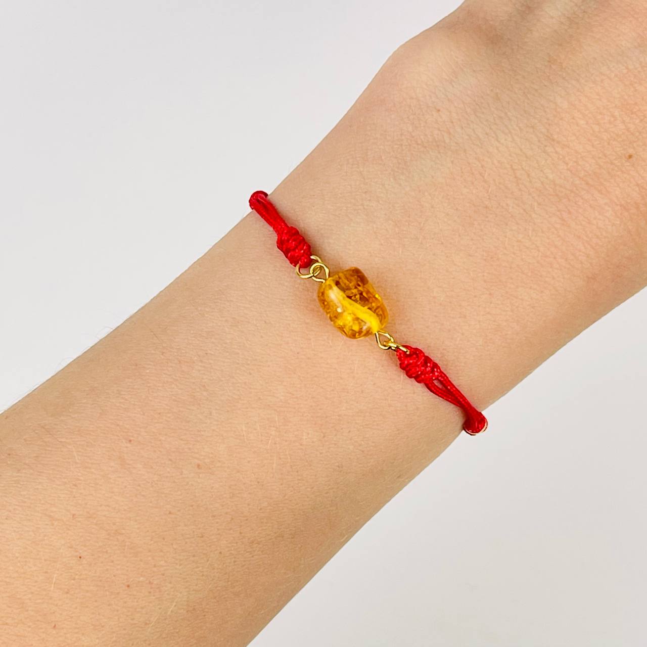 Радуга Самоцветов Браслет регулируемый с Янтарем