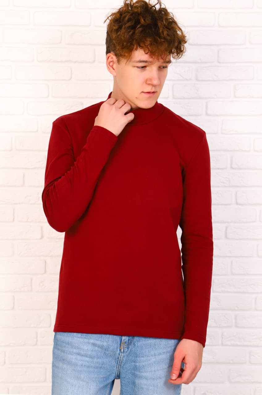 Водолазка, рибана (бордовый) РАСПРОДАЖА!!