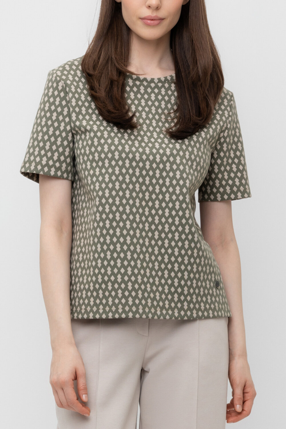 ст. цена1815руб.! VERY NEAT Фуфайка ЕВТ 3216оливковый серый, ромбики