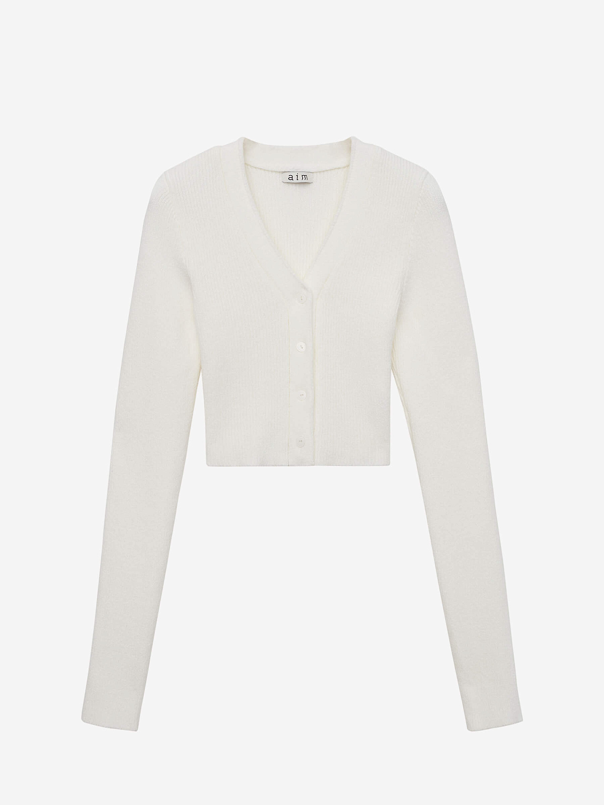 Кроп-кардиган из вискозы, молочный