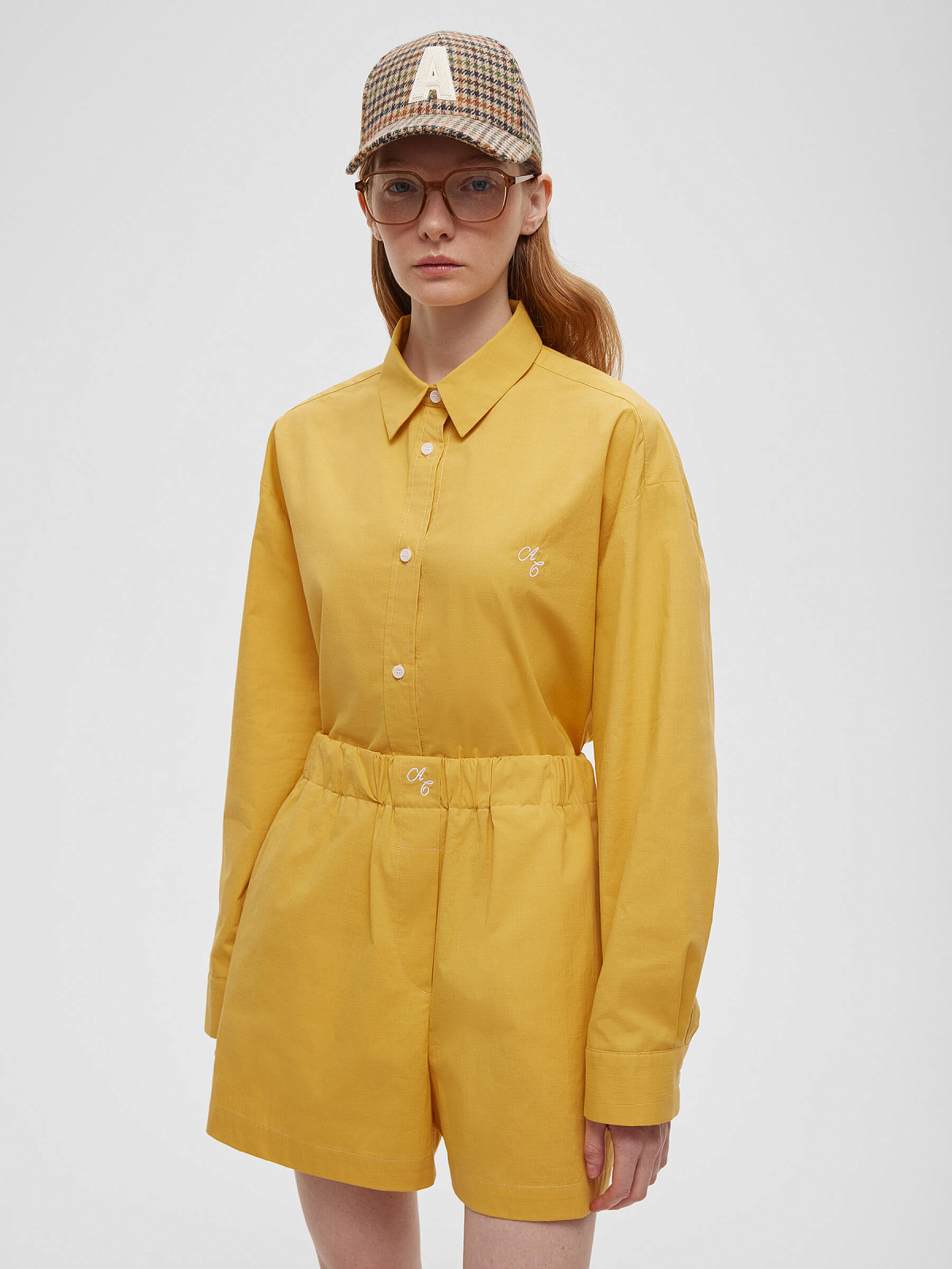 Рубашка свободного кроя из хлопка 0128, оранжевый