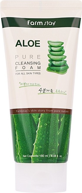 334 р. 477 р. FARMSTAY Aloe Pure Cleansing Foam увлажняющая пенка для лица с алоэ вера