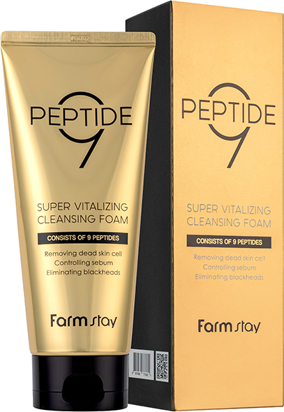 407 р. 677 р. FARMSTAY Peptide9 Super Vitalizing Cleansing Foam Восстанавливающая пенка для лица с пептидами