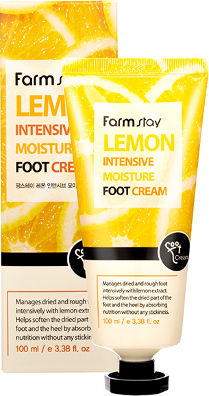131 р. 187 р. FARMSTAY Lemon Intensive Moisture Foot Cream интенсивно увлажняющий крем для ног с лимоном
